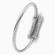 Sterling Silver Baby Cord Bracelet Bangle By Krysaliis
