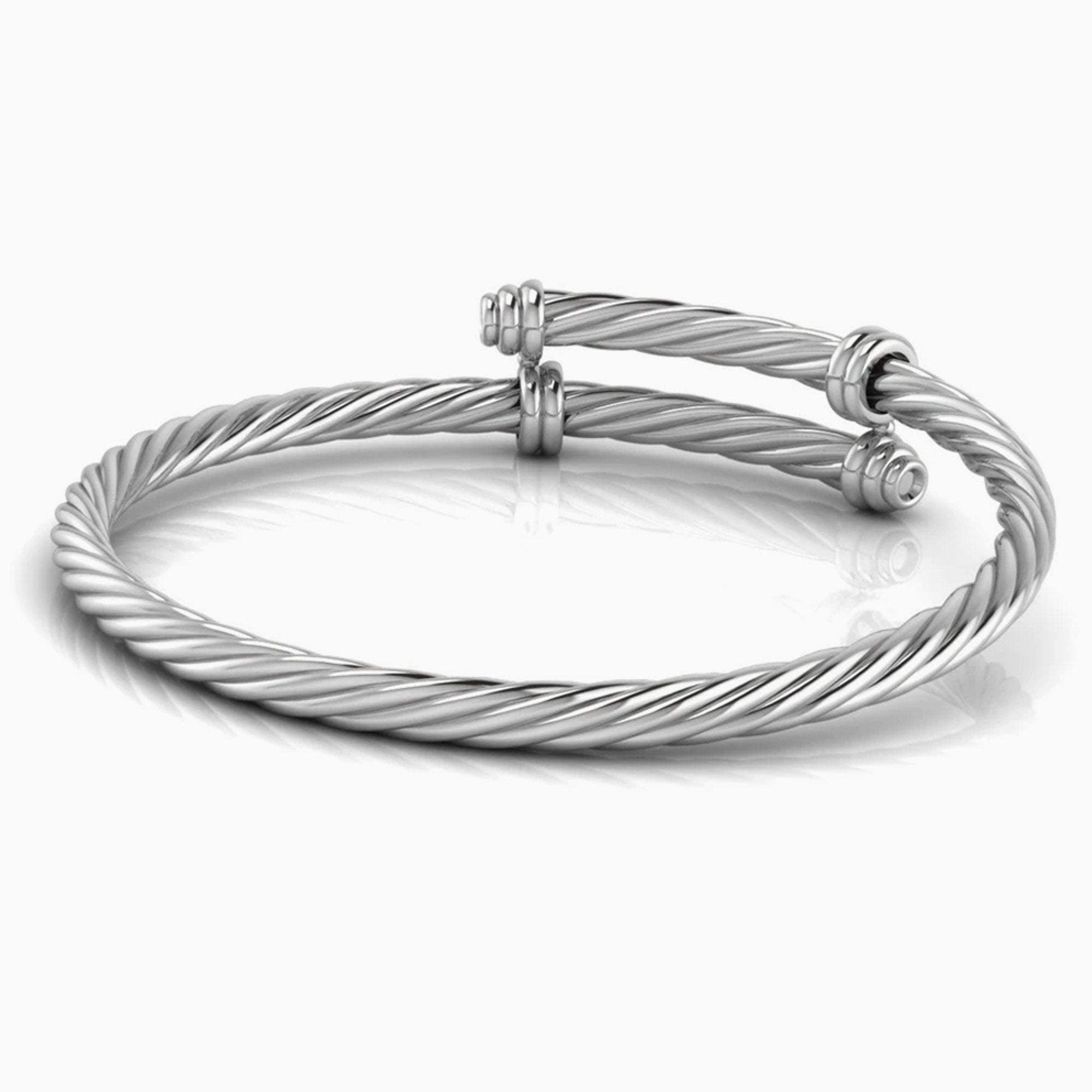 Sterling Silver Baby Cord Bracelet Bangle By Krysaliis