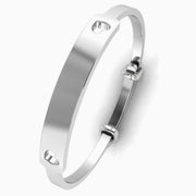 Sterling Silver Expandable Heart Bracelet Bangle By Krysaliis