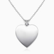 Sterling Silver Classic Engravable Heart Baby Pendant With Chain By Krysaliis