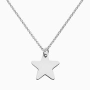 Sterling Silver Classic Engravable Star Baby Pendant With Chain By Krysaliis