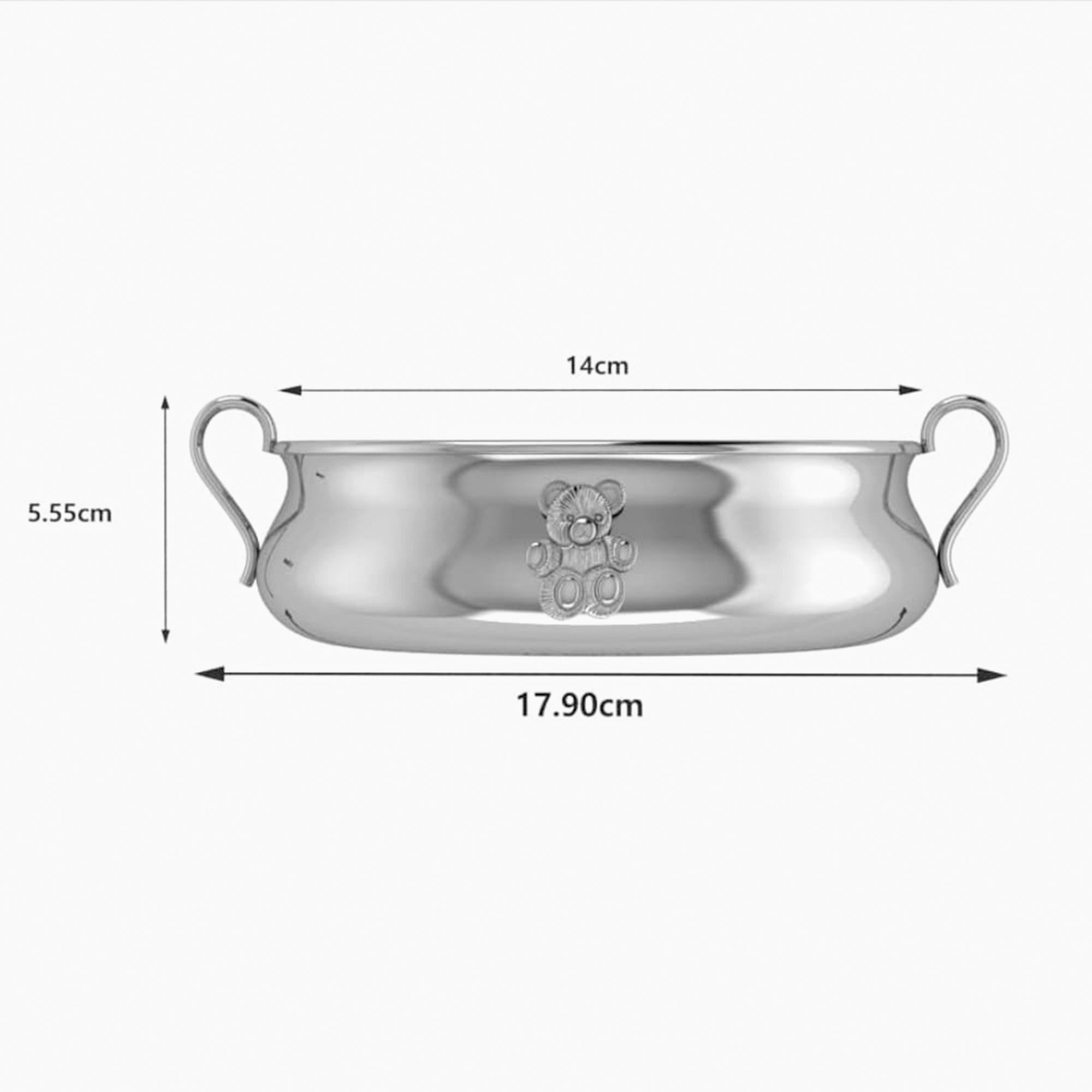 Teddy Silver Plated Baby Porringer By Krysaliis
