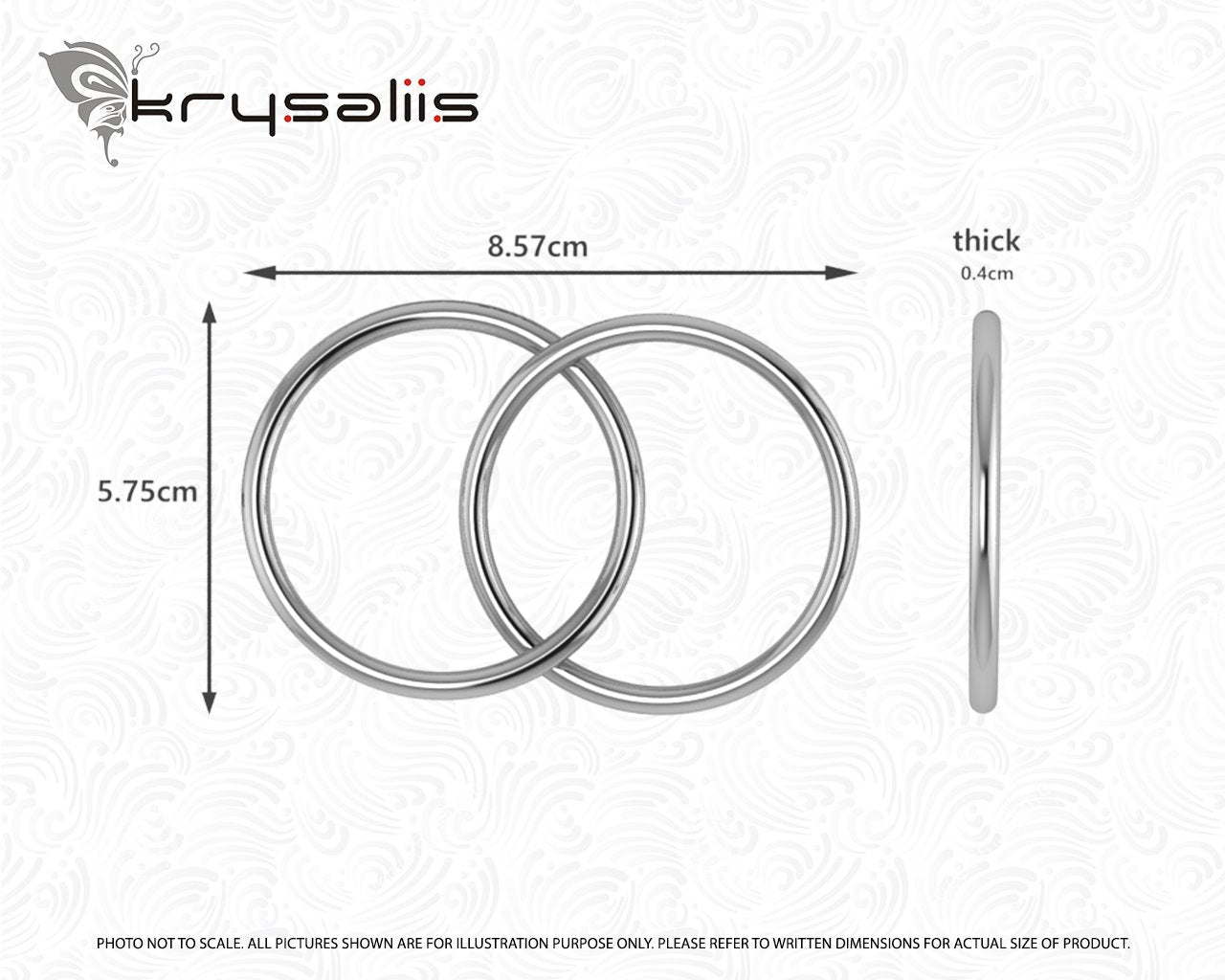 Krysaliis Silver Plate Baby Rattle Teether - 2 Ring