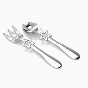 Star Silver Plated Baby Spoon And Fork Set By Krysaliis