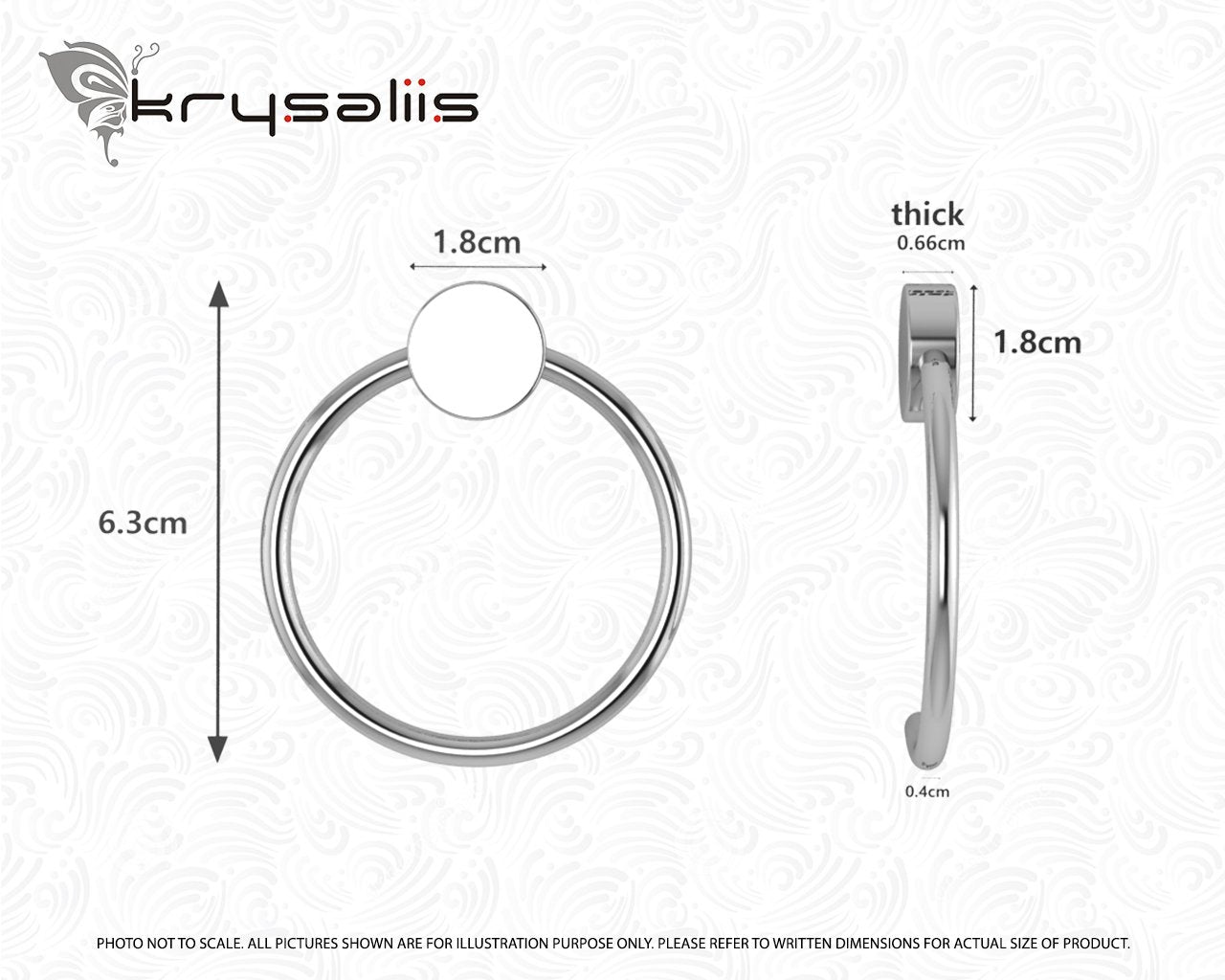 Krysaliis Sterling Silver Teether Rattle - Flat Ring