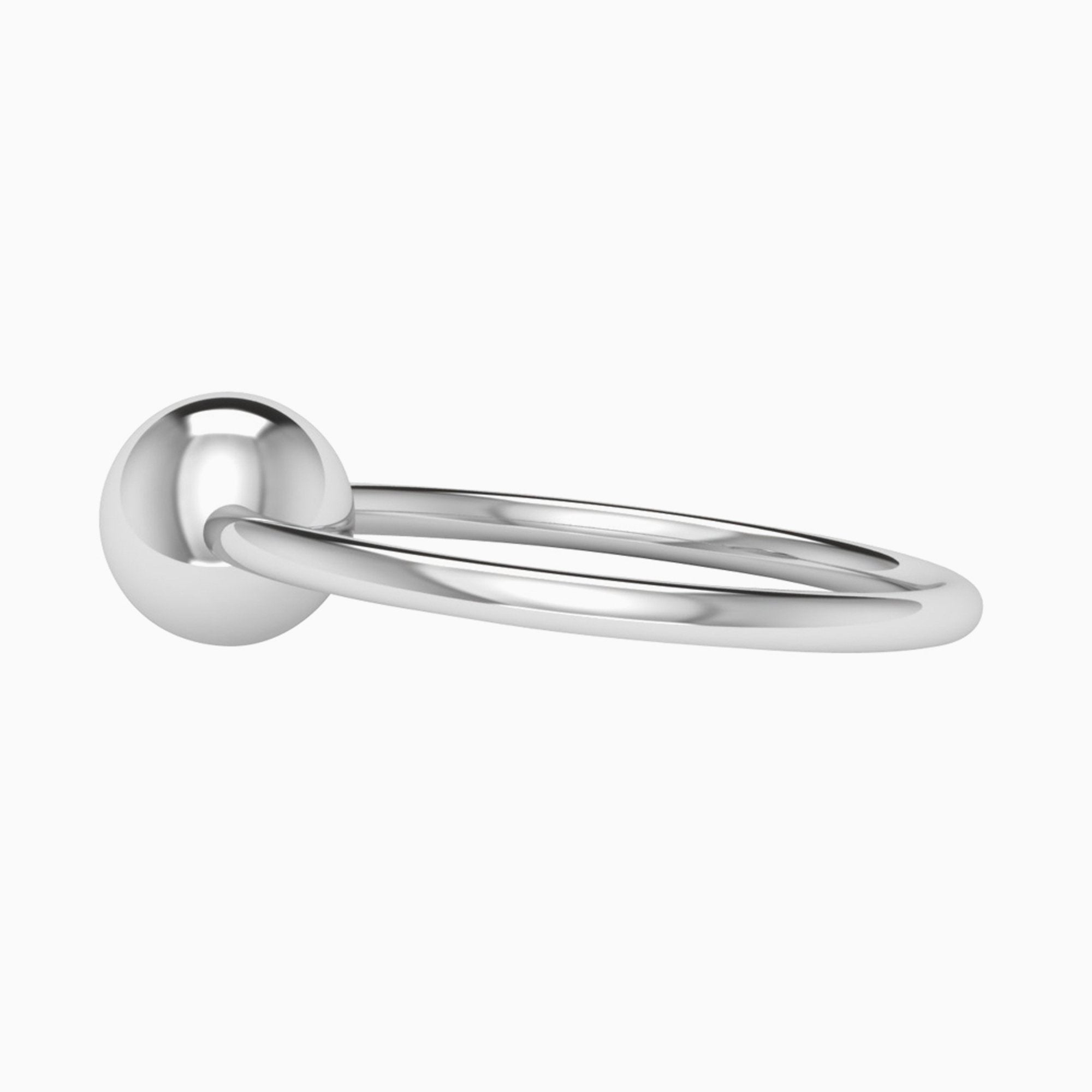 Krysaliis Sterling Silver Teether Rattle - Single Ring