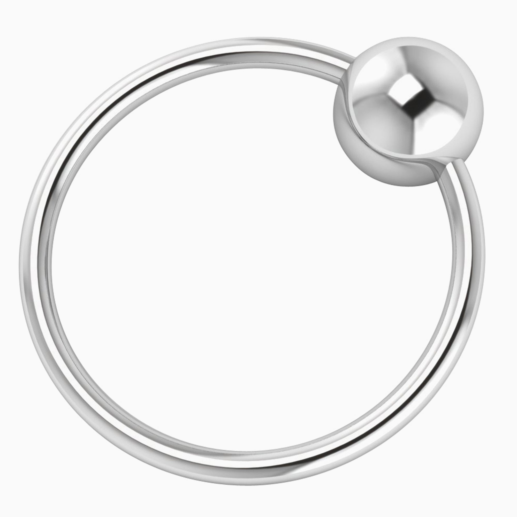 Krysaliis Sterling Silver Teether Rattle - Single Ring