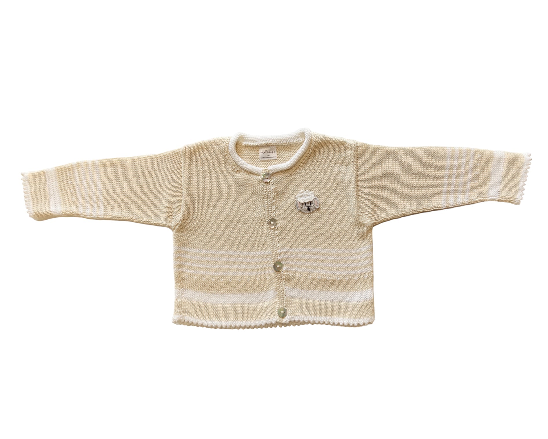 Lamb Cardigan, Ecru, Boys