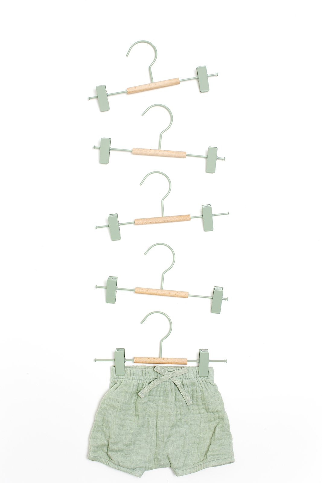 Kids Clip Hangers In Sage