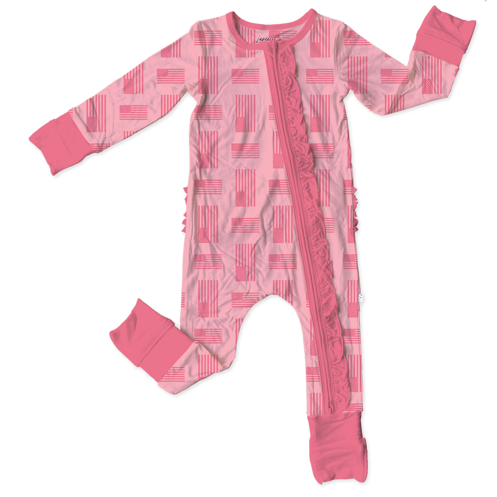 Kenzie Bamboo Ruffle Convertible Footie (pre-order)