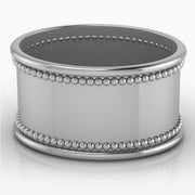 Beaded Oval Silver-plate Napkin Rings By Krysaliis - Set Of 4