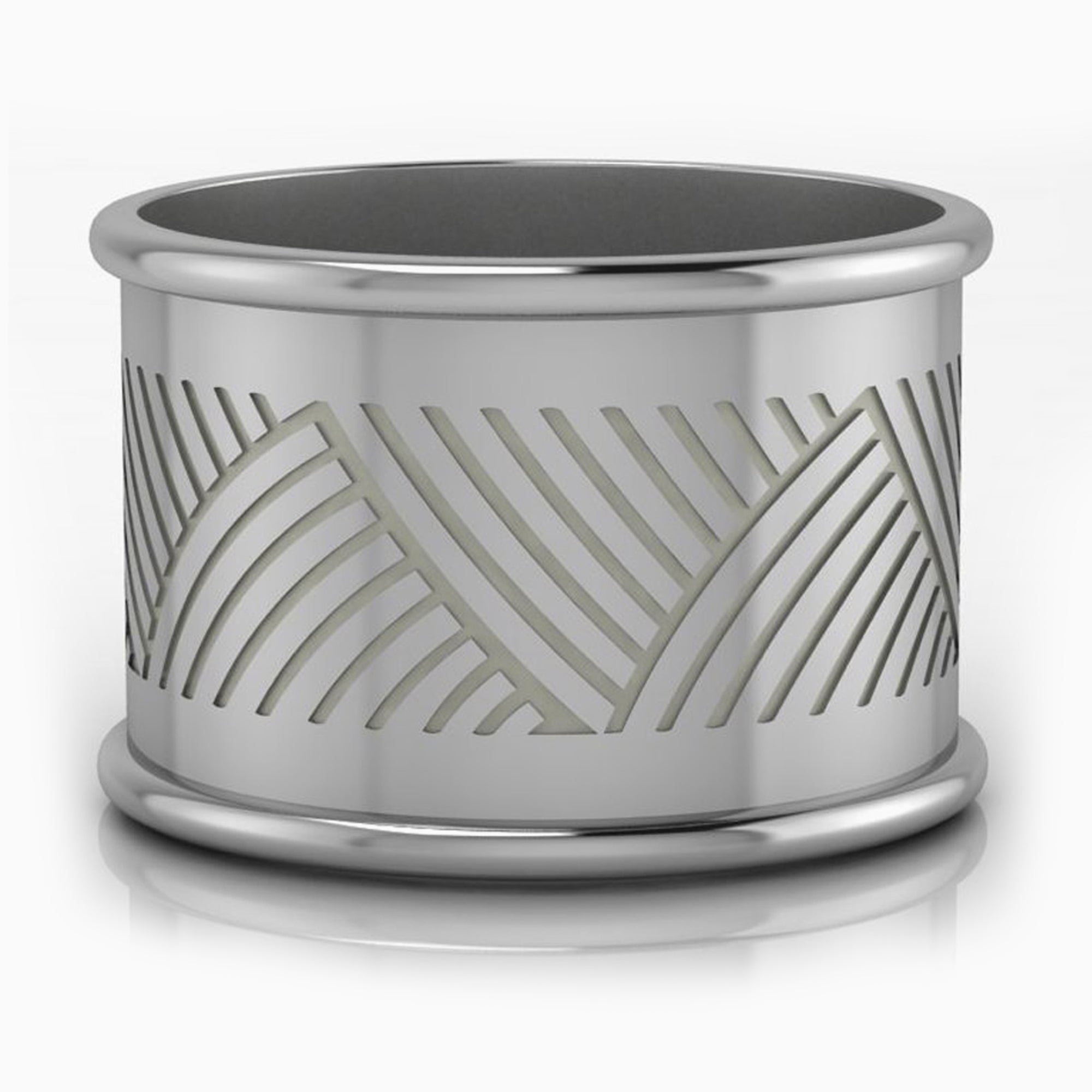 Krysaliis Trigono Silver-plate Napkin Ring Set Of 4