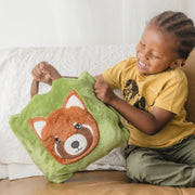 Plush Red Panda Case With Attached Blanket Inside