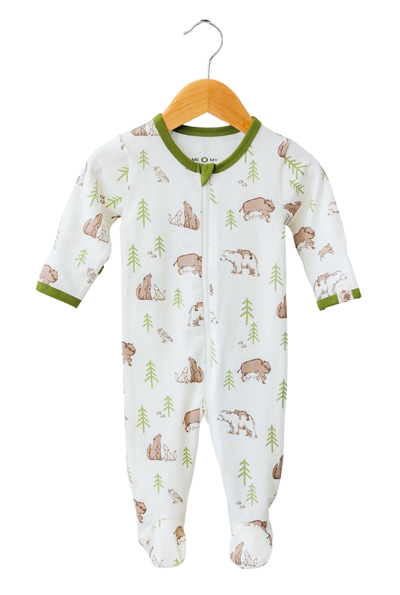 Wilderness Printed Footie In Sustainable Fabric