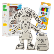 - Girl With Braids Coloring Set