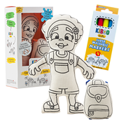 - Girl With Flower Headband Coloring Set