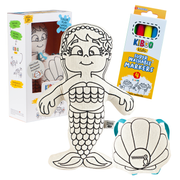 - Mermaid With Shell Backpack Coloring Set