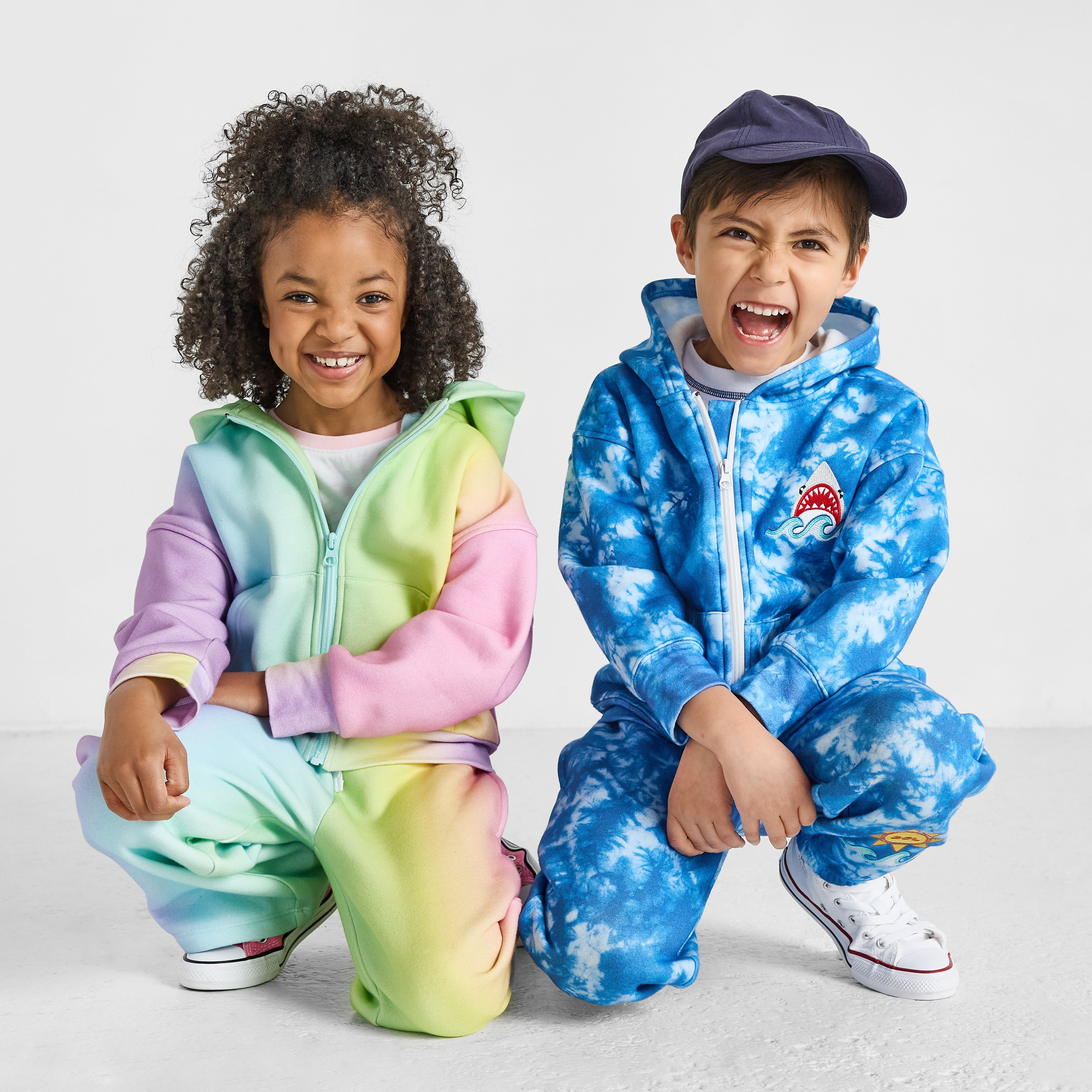 Shark Tie-dye Zip-up Hoodie