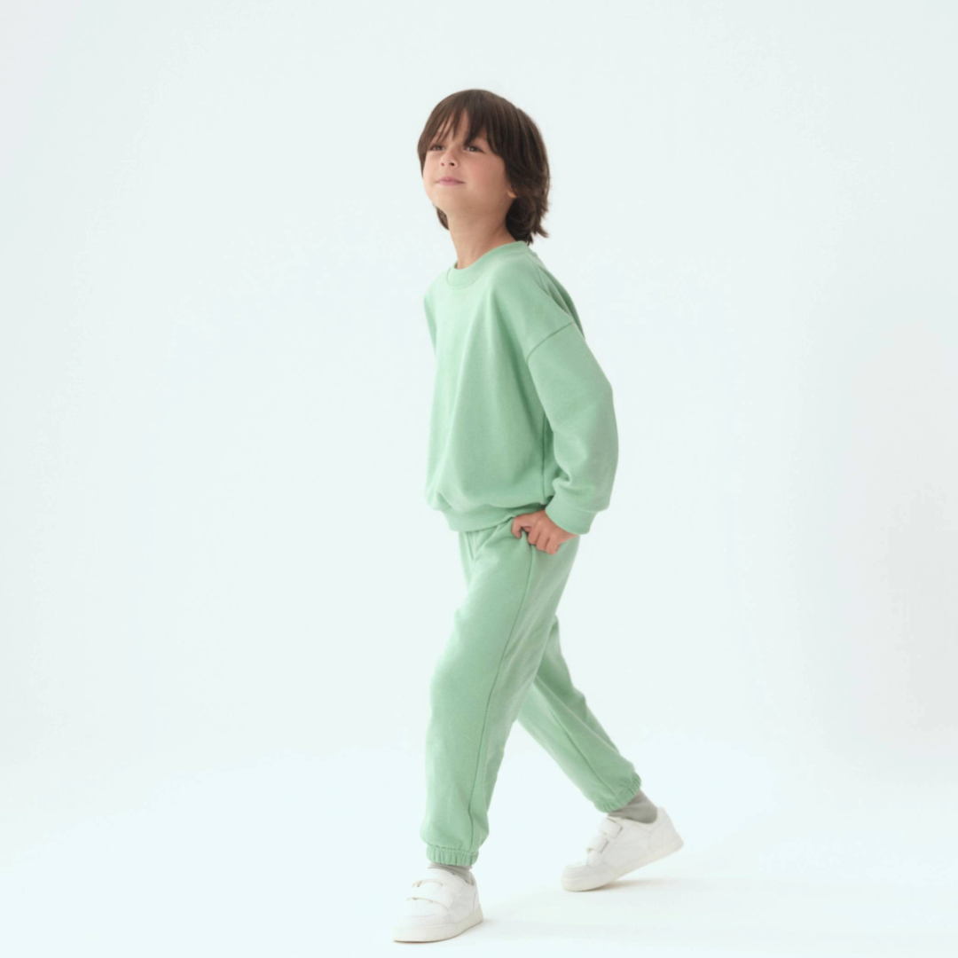 Kids Sweatpants In Grass Green