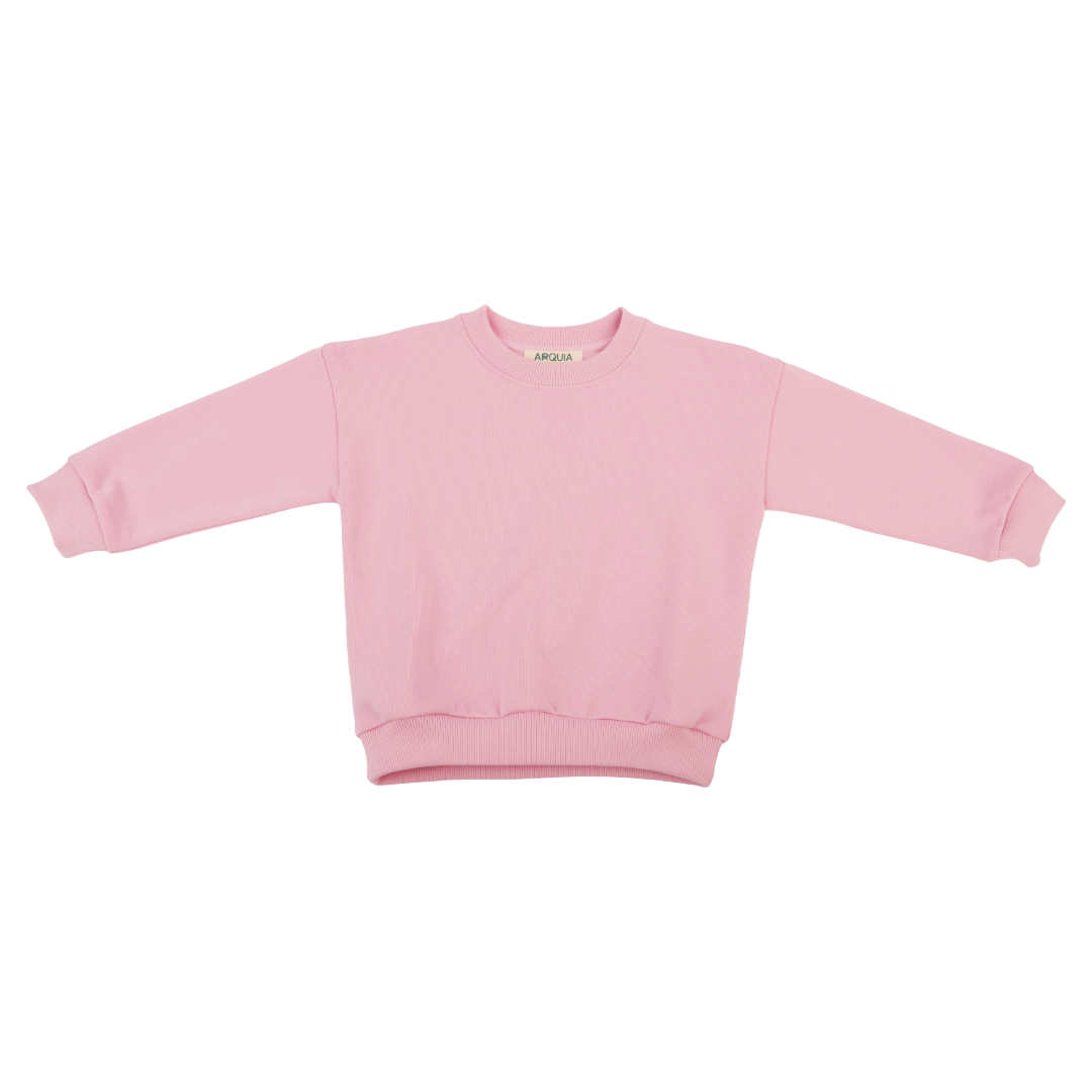 Solid Kids Sweatshirt In Pink