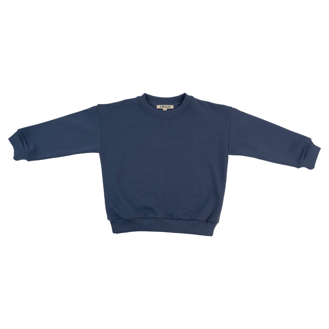 Solid Kids Sweatshirt In Navy Blue