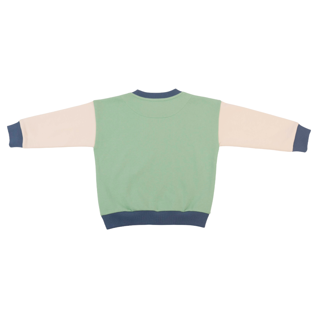 3-tone Sweatshirt In Green Trio