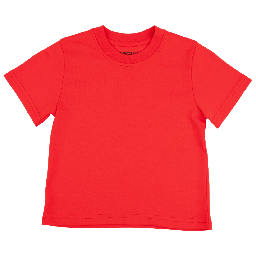 Kids Solid Tee In Engine Red