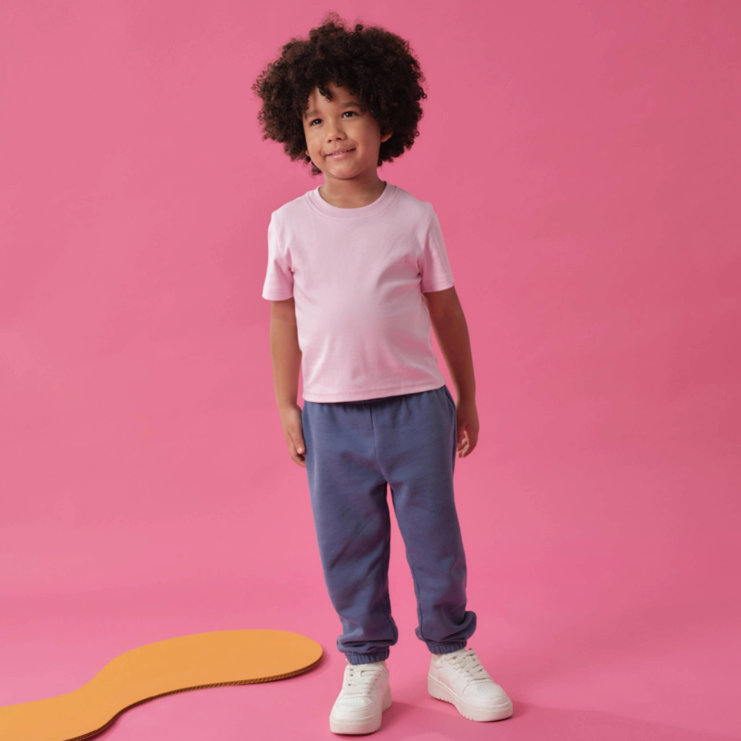 Kids Solid Tee In Pink