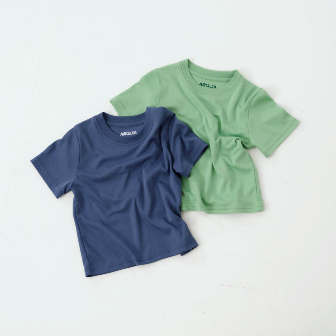 Kids Solid Tee In Navy Blue