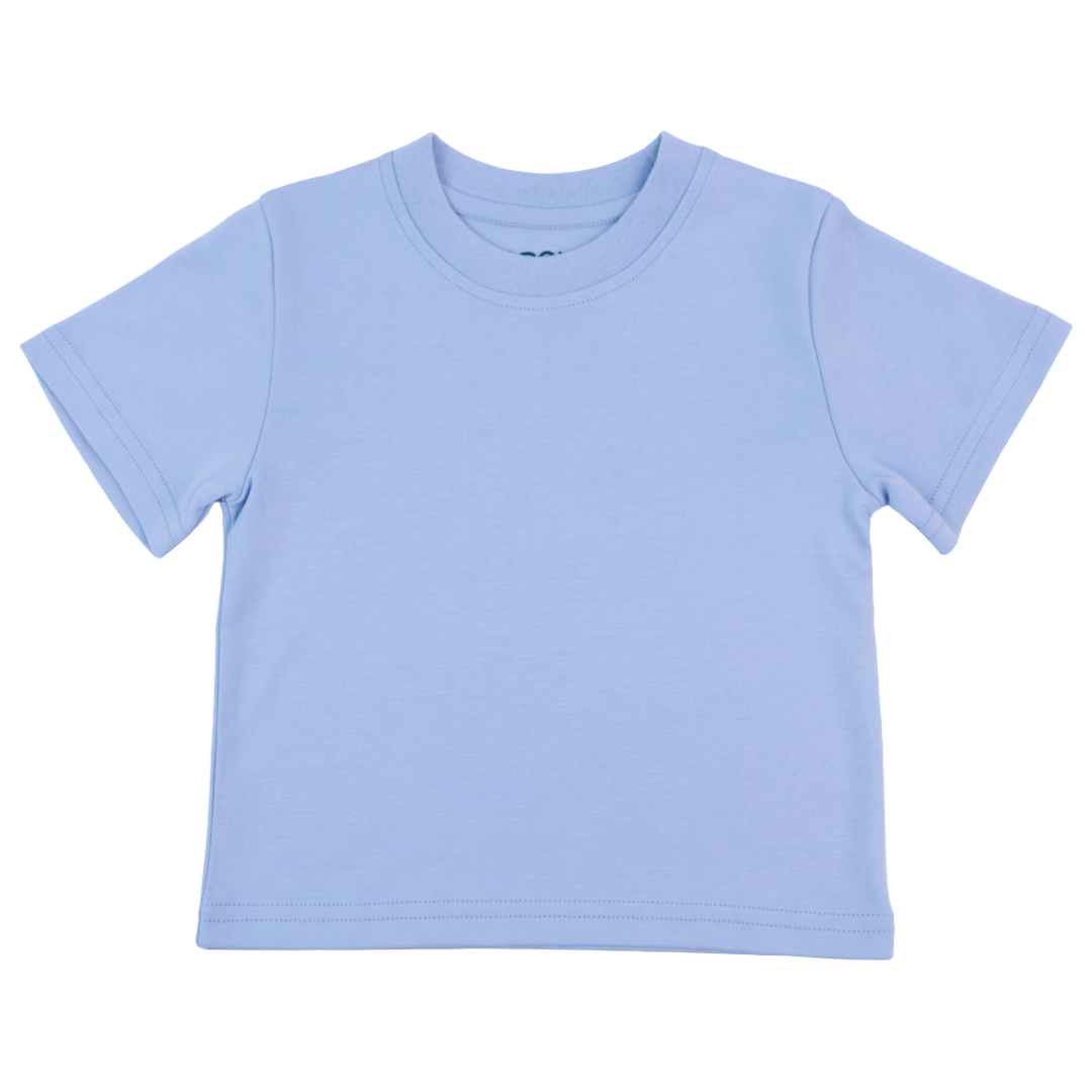 Kids Solid Tee In Light Blue