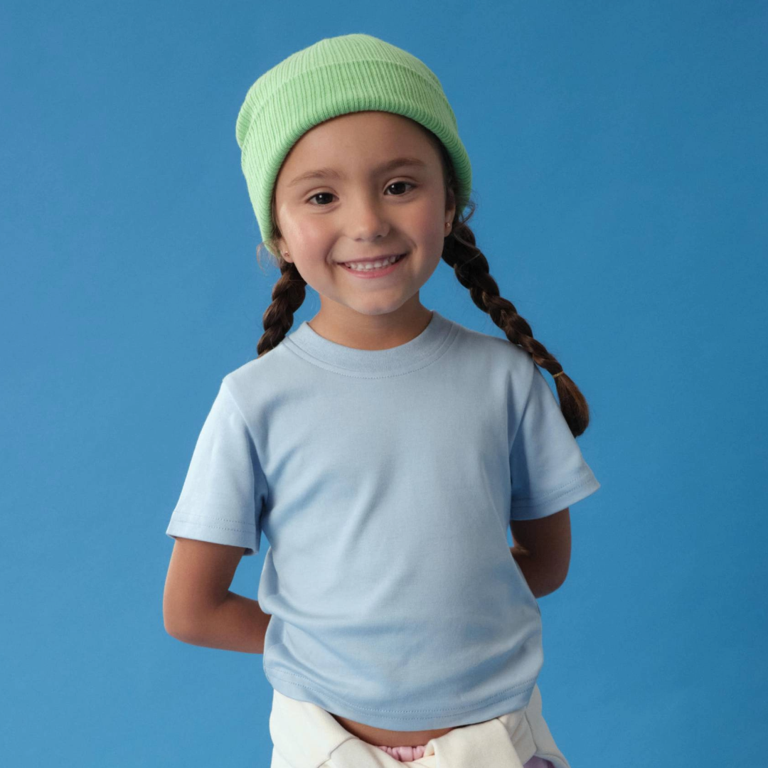 Kids Solid Tee In Light Blue