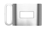 Krysaliis Sterling Silver Grooved Engravable Belt Buckle- Small