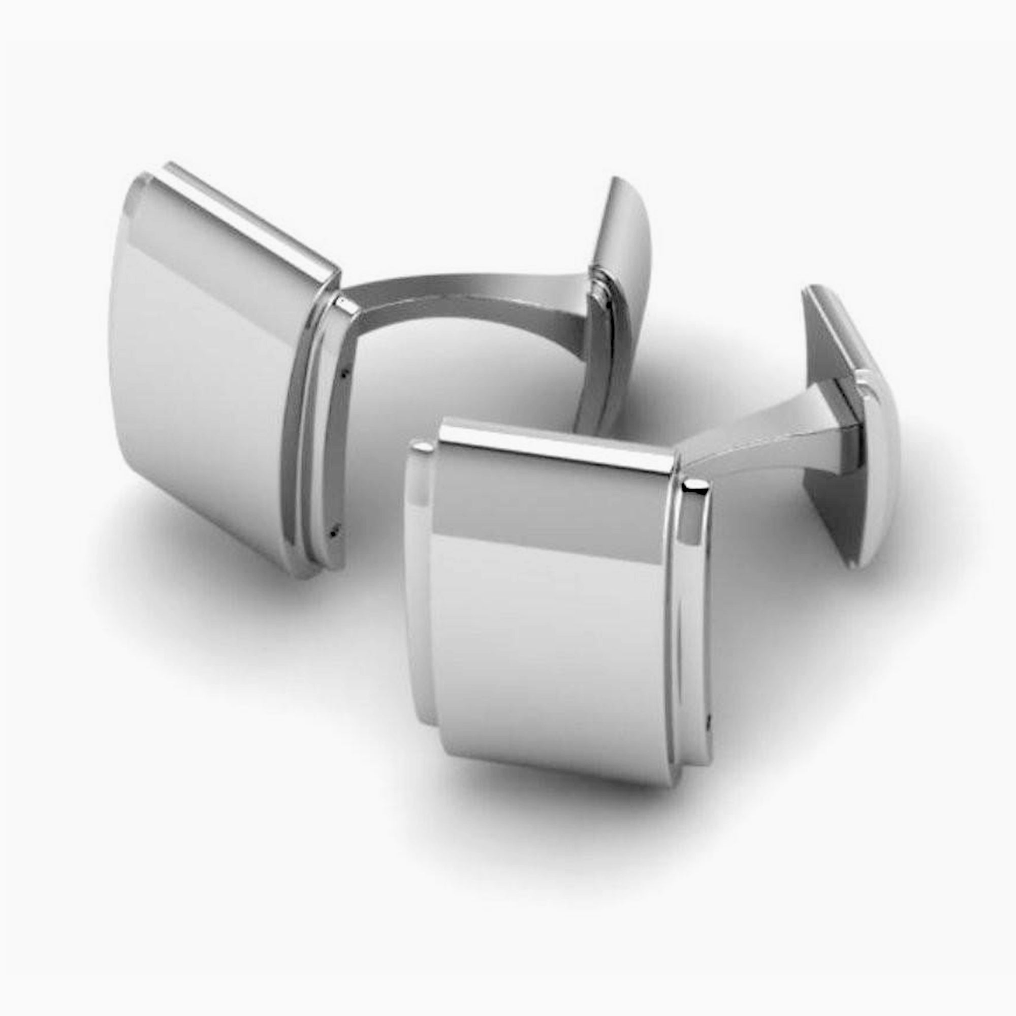 Edgy Gloss Sterling Silver Cufflinks By Krysaliis
