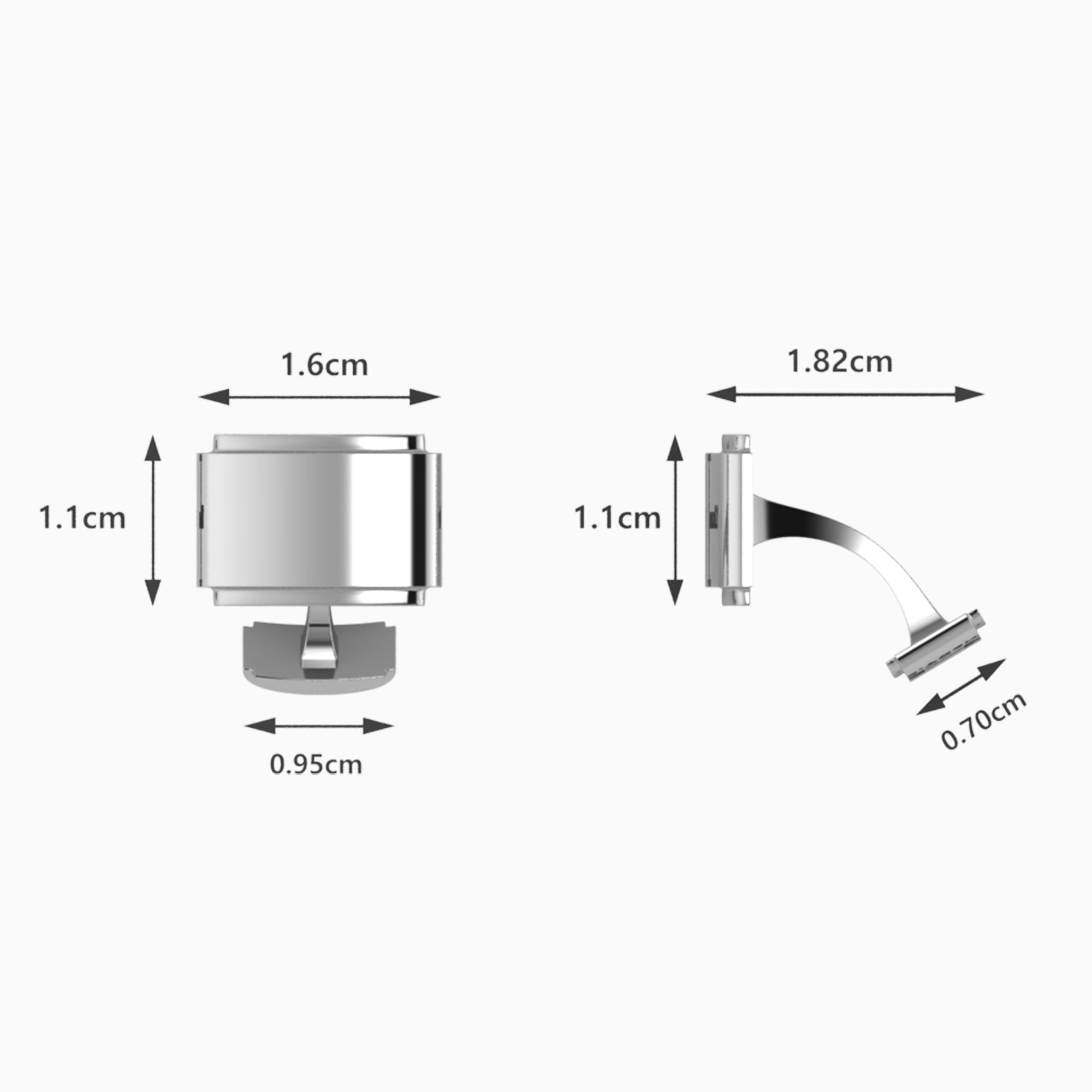 Edgy Gloss Sterling Silver Cufflinks By Krysaliis