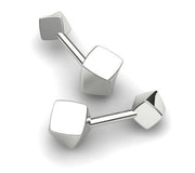 Cube Sterling Silver Cufflinks By Krysaliis