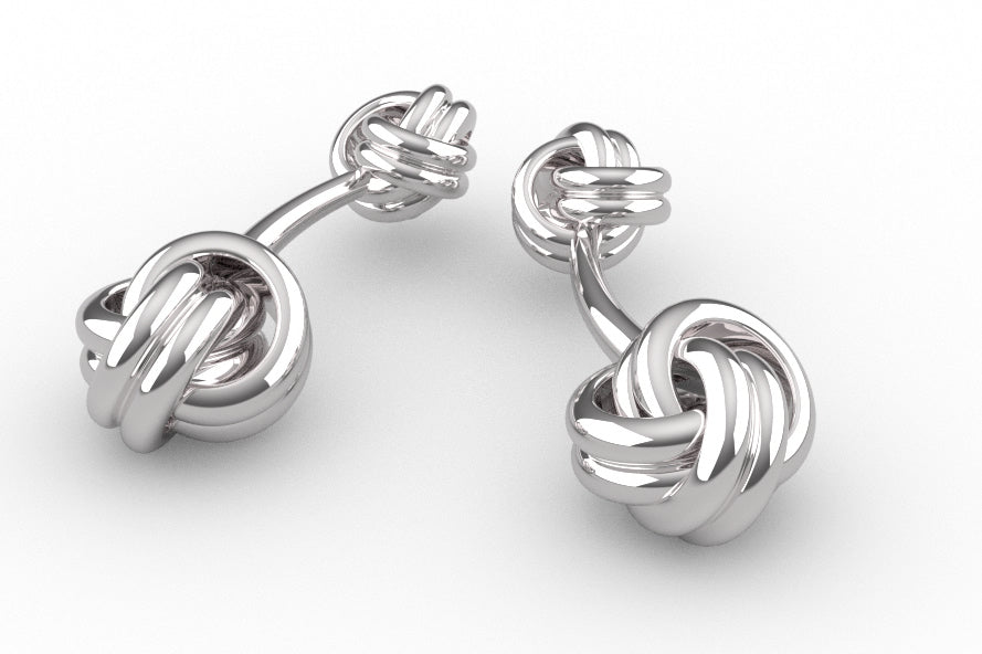 Krysaliis Sterling Knot Cufflink