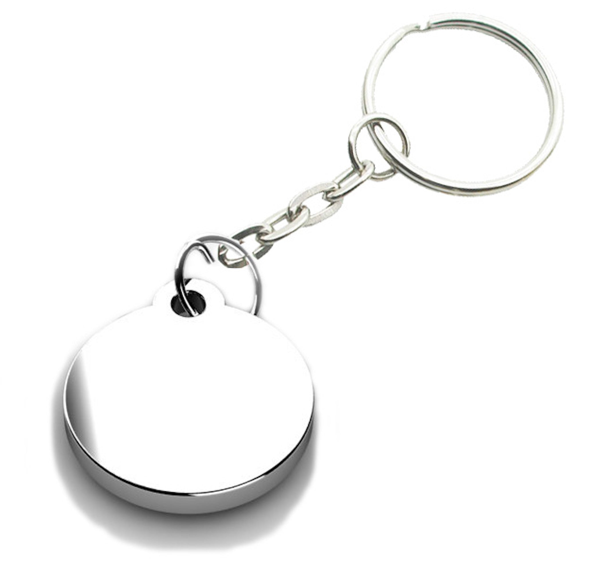 Round Sterling Silver Keychain By Krysaliis