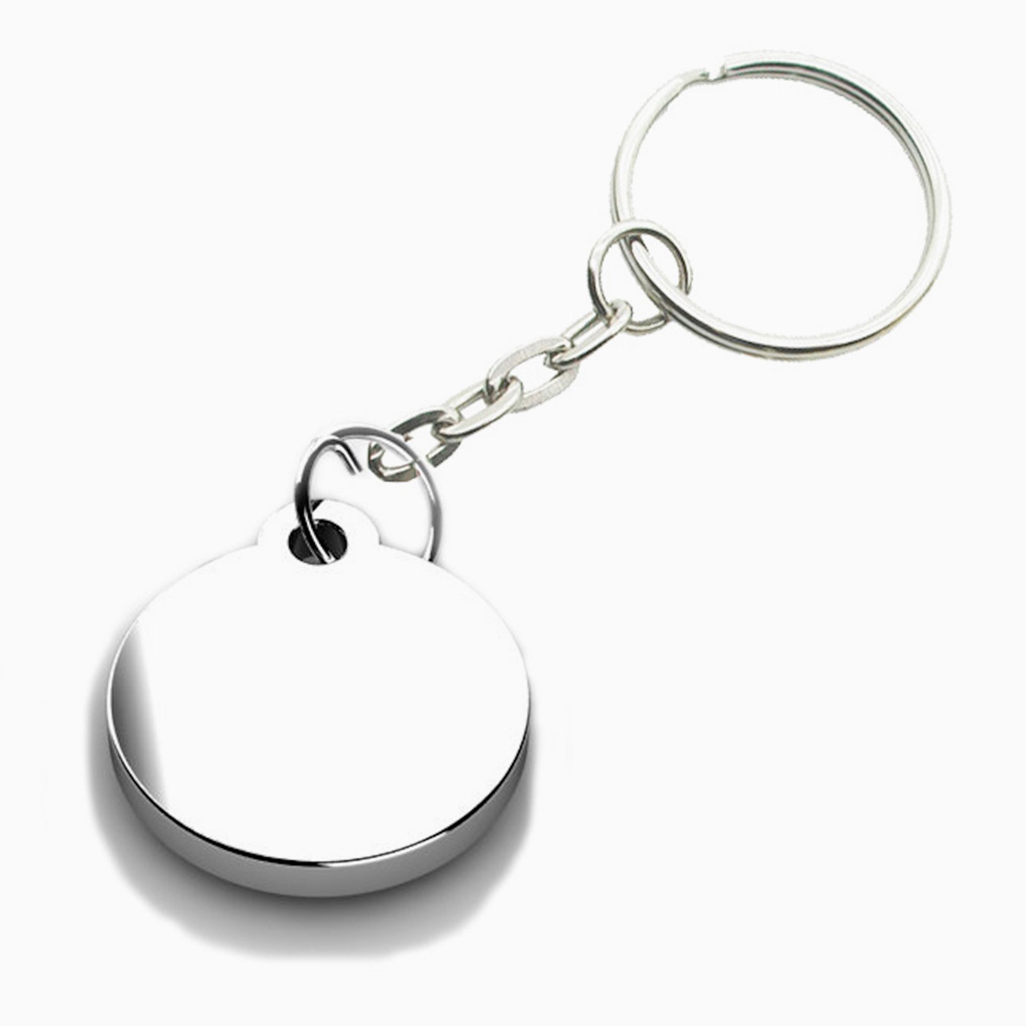 Round Sterling Silver Keychain By Krysaliis