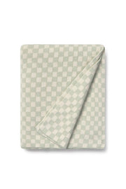 Knitted Blanket Tiles Blue Sage