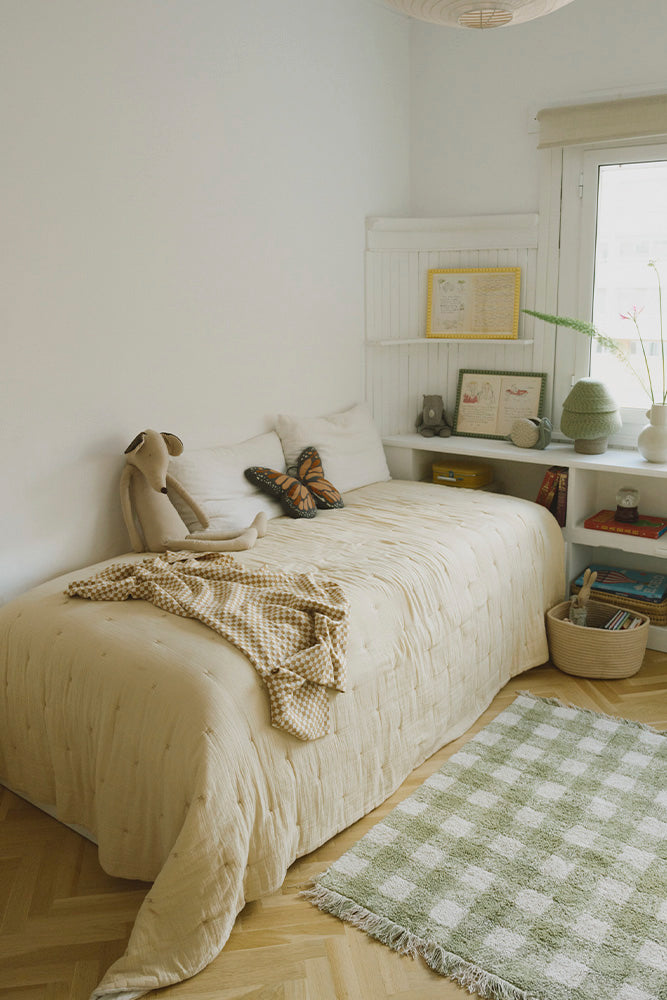 Knitted Blanket Tiles Honey