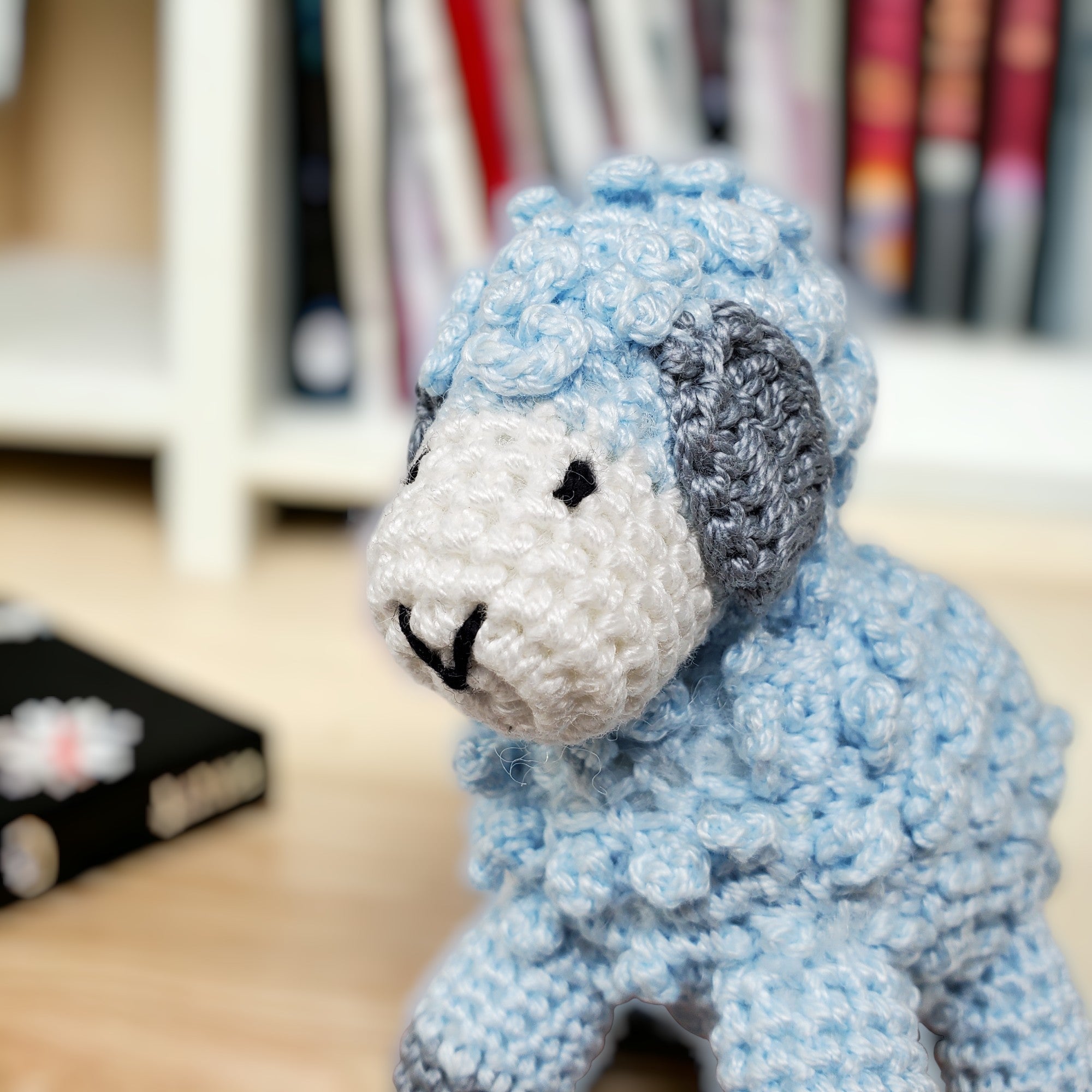 Little Crochet Lamb, Blue