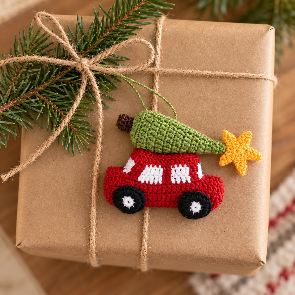 Car With Christmas Tree Ornament
