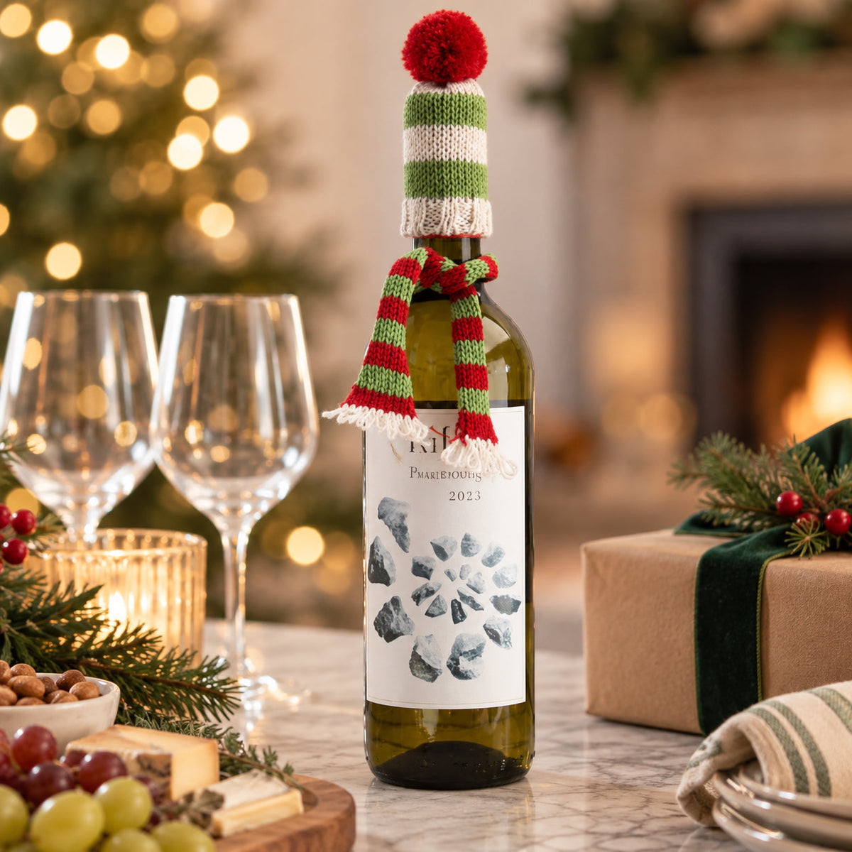 Wine Bottle Topper In Green