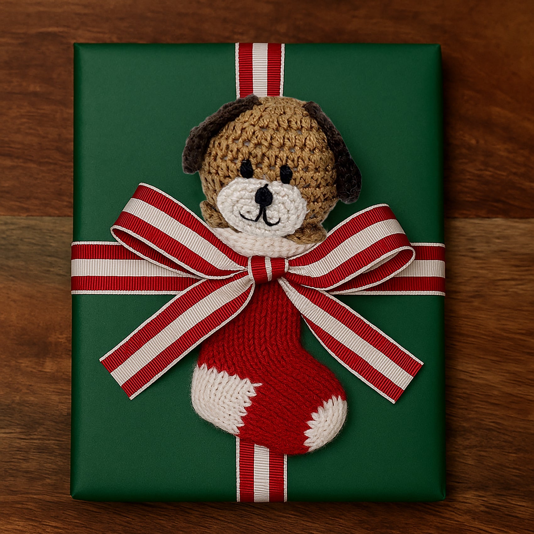 Crochet Puppy And Kitten Ornaments- Set Of 2