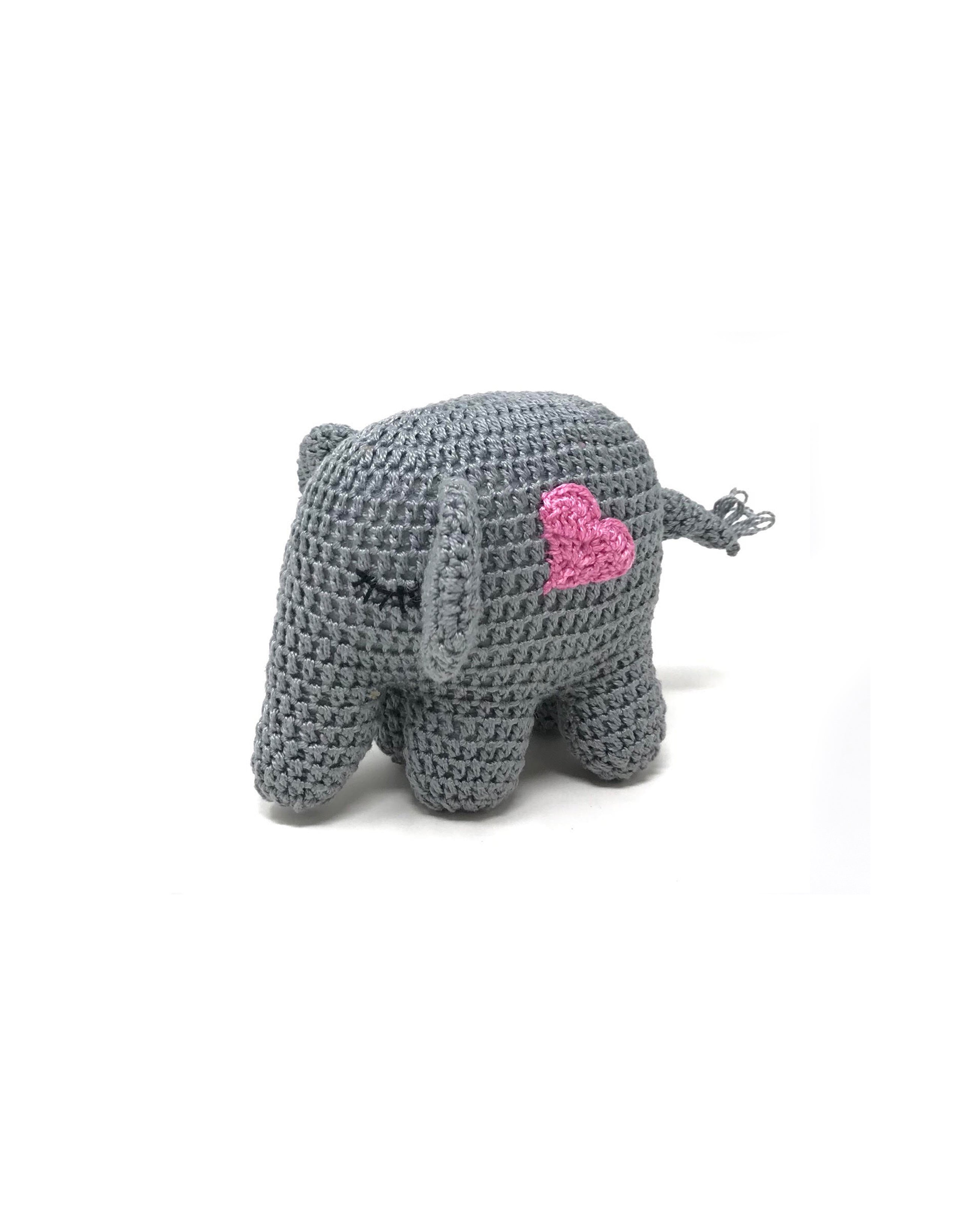 Crochet Elephant, Pink