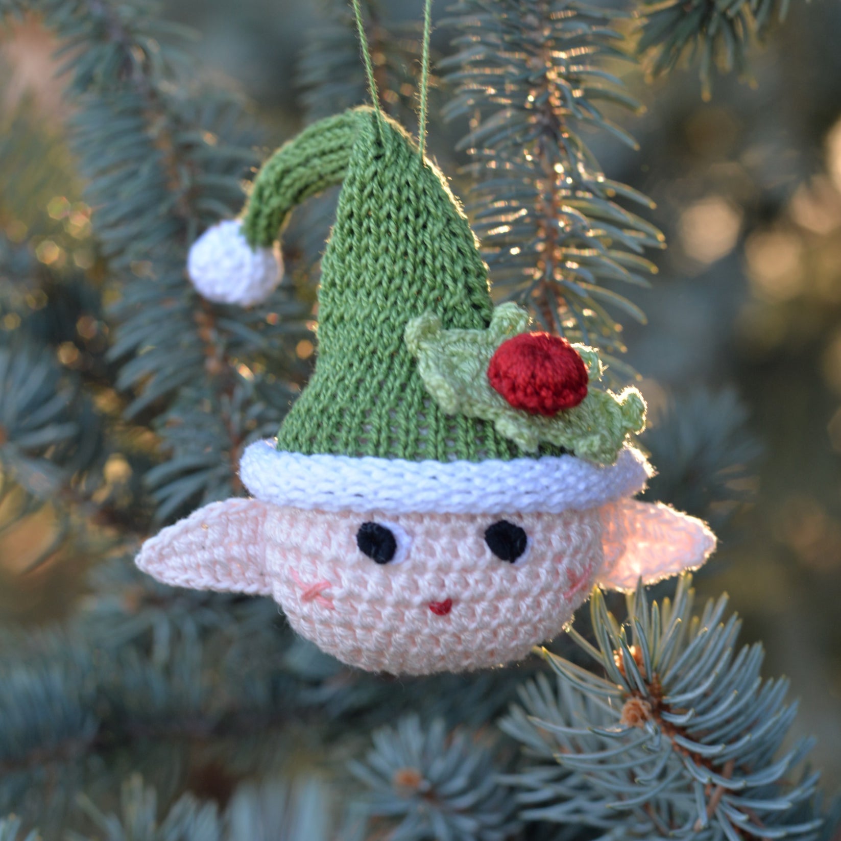 Crochet Elf Ornament