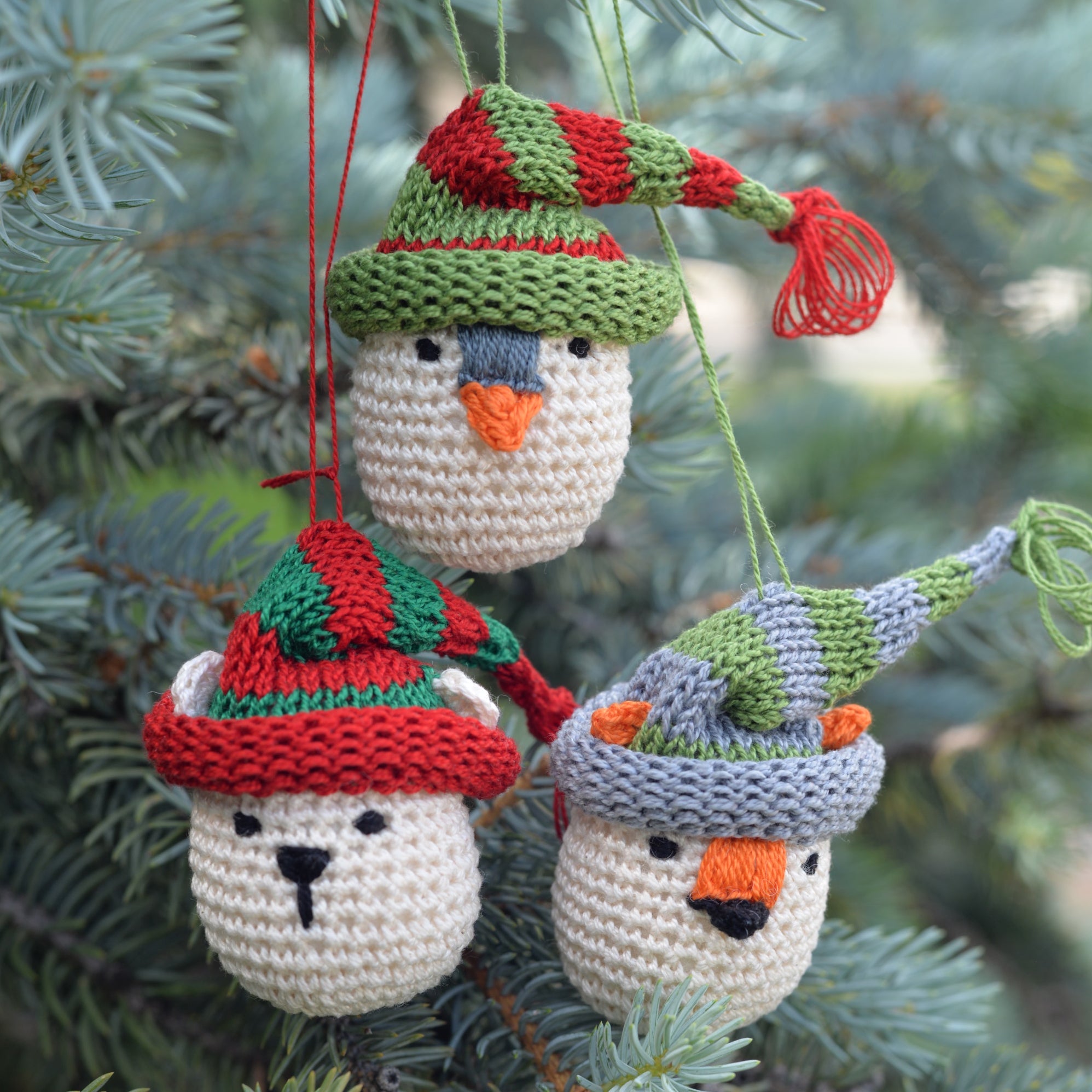 Crochet Winter Animals, Set Of 3