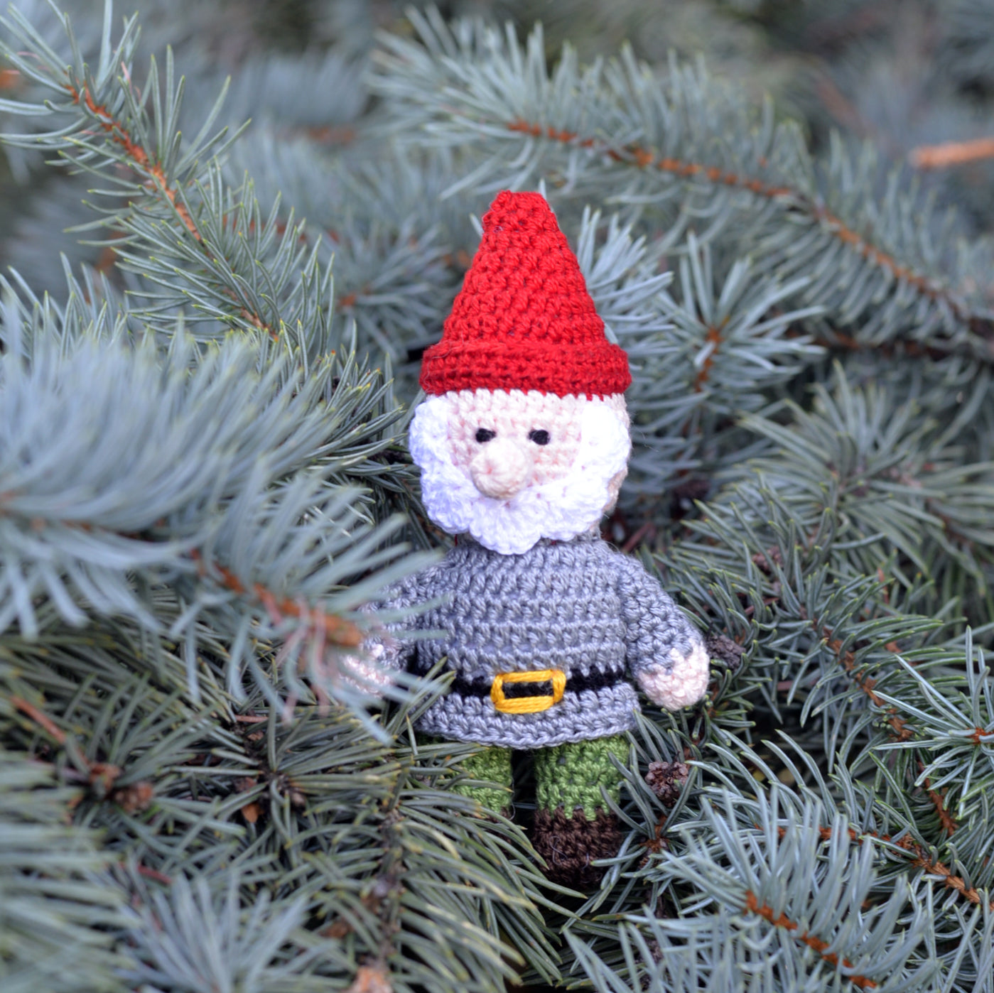 Crochet Gnome Ornaments, Set Of 3