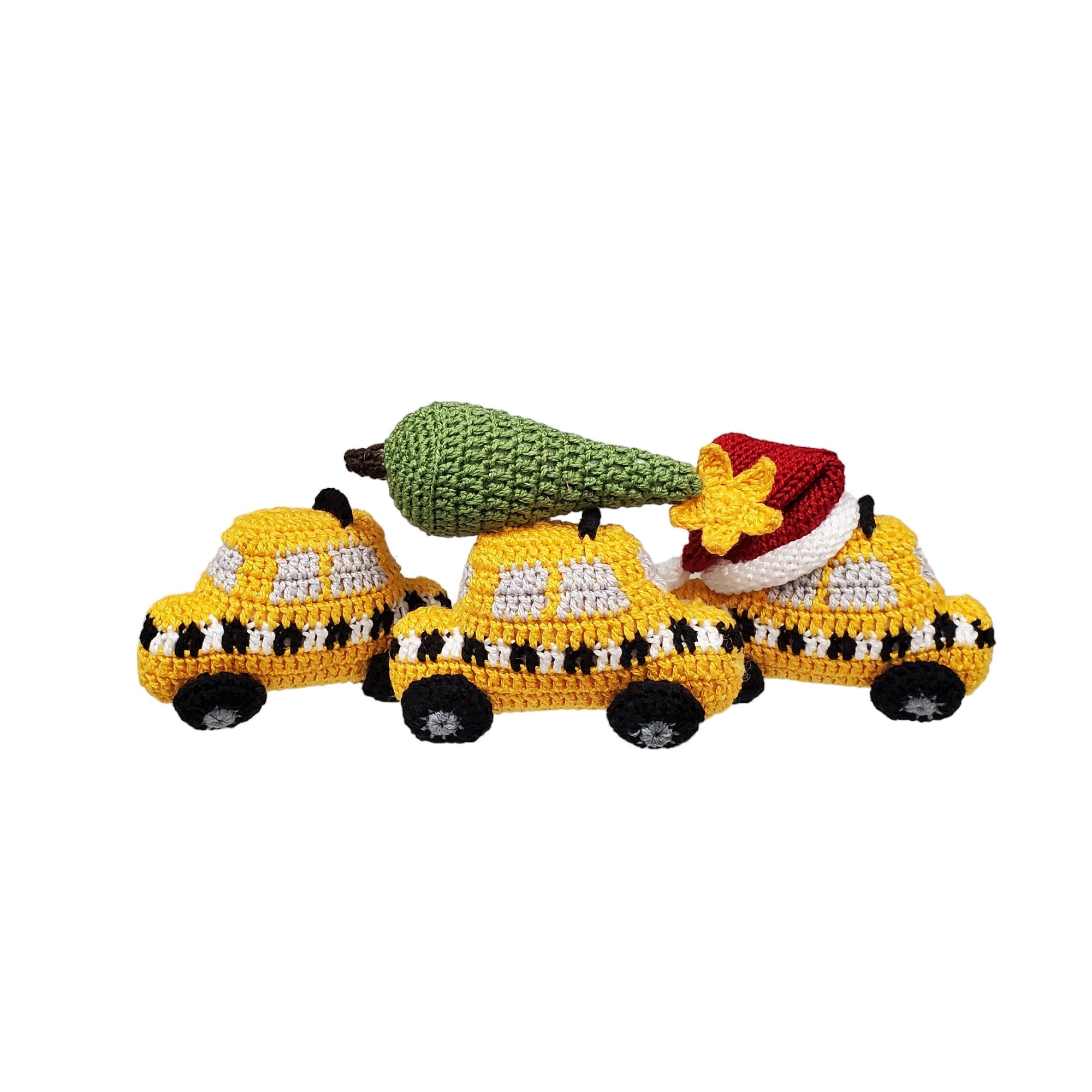 Taxi Cab Ornaments, Set Of 3