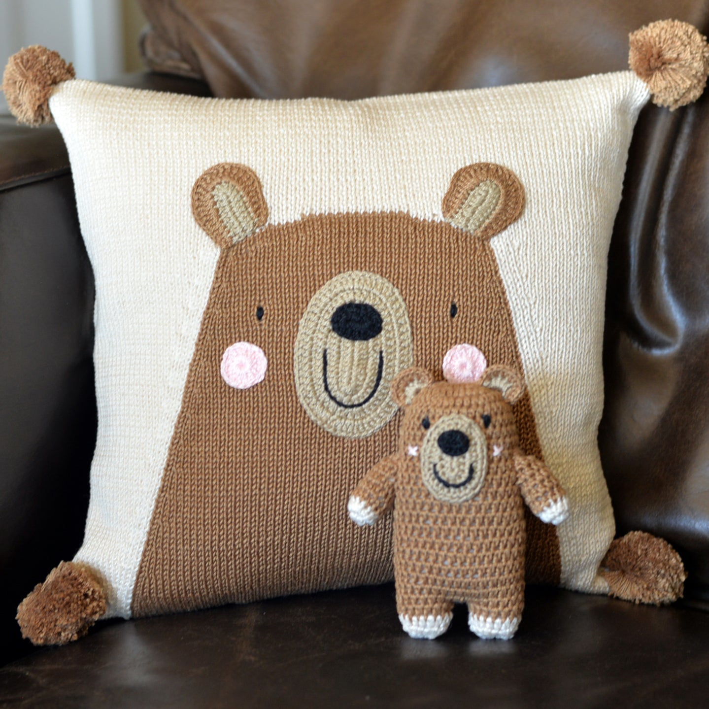 Teddy Bear Pillow 10"